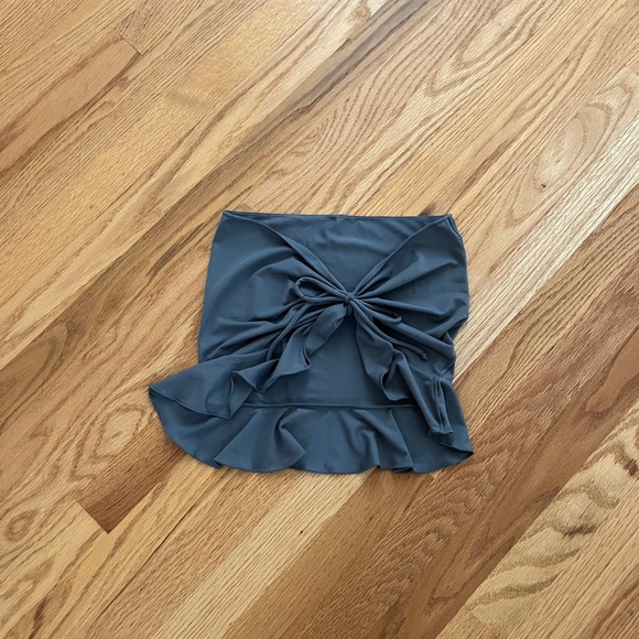 Sexy tie up top crop top ruffle - Picture 3 of 4